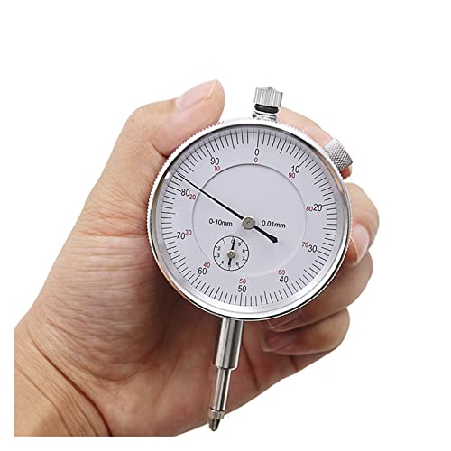 Messuhr, 0–0,8 mm/0–10 mm 0,01 mm Anzeigehebel Messuhr Lineal Gauge Test Finder Mikrometer-Werkzeug Magnetfuß Halter Ständer(Stand 0-10mm Dial) von CXDSWAS