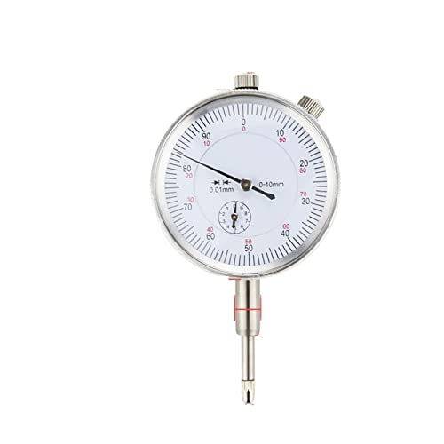 Messuhr, 0-10 mm/30 mm Messuhr Präzision 0,01 mm Zifferblatt Bohrung Messgerät Anzeige Mikrometer Werkzeug Stundentyp Anzeige Messkomparator(10mm Dial Indicator) von CXDSWAS