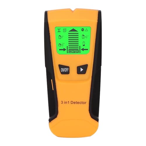 Metalldetektoren, 3-in-1-Wand-Metalldetektor, professionell, for Finden von Metall, Holz, Stollen, AC-Spannung, Live-Drahterkennung, Wandscanner, Elektrobox-Finder(Yellow) von CXDSWAS
