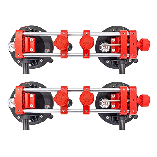 Saugnäpfe, Nahtloser Steinnahtsetzer mit 8-Zoll-CV-Vakuum-Saugnapf, sicherem Manometer, Verbindungs- und Nivellierungswerkzeug for die Installation von Fliesen auf der Arbeitsplatte(2PCS) von CXDSWAS