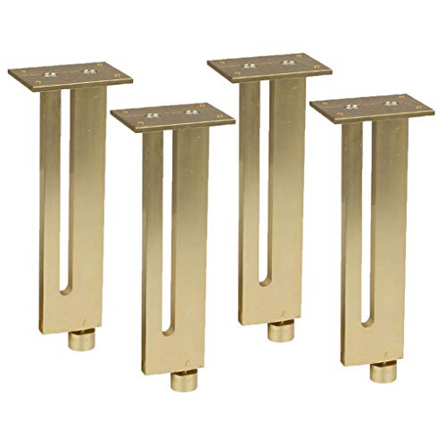 CXEGCCUF 4 Möbelbeine, ersetzen Möbelstützbeine, Schrankfüße, solide, Dicke Hardware aus Aluminiumlegierung, DIY-Zubehör, verwendet für Schminktisch, Schränke, Schuhschränke (Gold20 cm) von CXEGCCUF