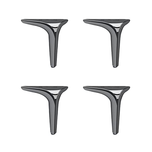 CXEGCCUF 4 Stück Metallmöbelbeine, moderner Stil, robuste Metallmöbel, Sofabeine für Bett, Schrank, Tisch, Sofa, Stuhl, Ottomane (18 cm, Gun Black) von CXEGCCUF