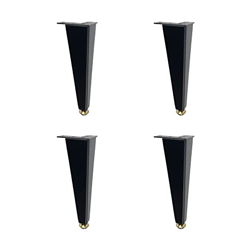 CXEGCCUF 4 Stück verstellbare Metallmöbelbeine, moderner Stil, robuste Metallmöbel-Sofabeine für Bett, Schrank, Tisch, Sofa, Stuhl, Ottomane (18,5 cm, schwarz) von CXEGCCUF