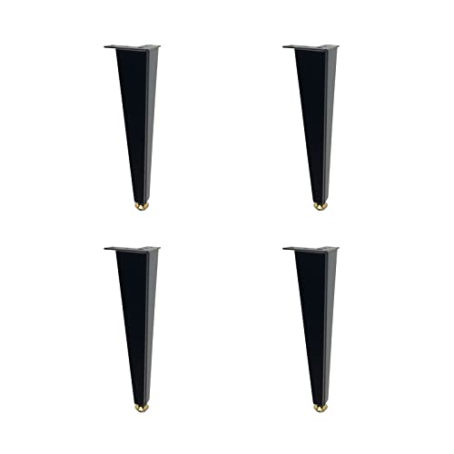 CXEGCCUF 4 Stück verstellbare Möbelbeine aus Metall, robuste Metallmöbel-Sofabeine im modernen Stil für Bett, Schrank, Tisch, Sofa, Stuhl, Ottomane (30,5 cm, schwarz) von CXEGCCUF