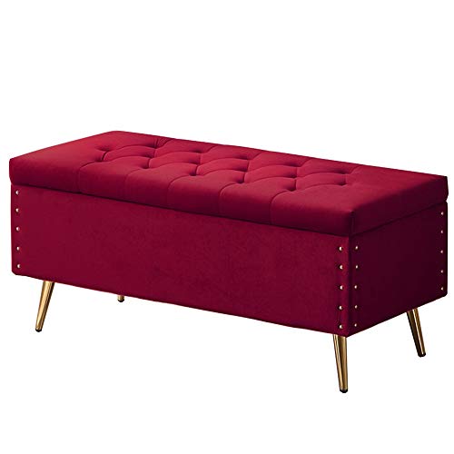 CXEGCCUF Fußhocker, Schuhwechselhocker für den Haushalt, Ruhehocker für Erwachsene, Samt, bequemer rechteckiger Sofastuhl, Schlafzimmer, Wohnzimmer, mehrere Größen (Farbe: Rot, Größe: 60 cm CXEGCCUF Fußhocker, Schuhwechselhocker für den Haushalt, Ruhehocker für Erwachsene, Samt, bequemer rechteckiger Sofastuhl, Schlafzimmer, Wohnzimmer, mehrere Größen (Farbe: Rot, Größe: 60 cm von CXEGCCUF