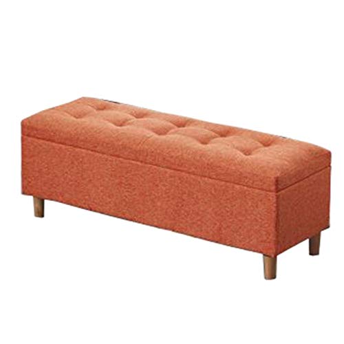 CXEGCCUF Klappbarer Ottoman mit Stauraum Mit Klappdeckel Hocker zum Wechseln der Schuhe zu Hause Massenspeicher Beine aus Massivholz Betthocker fürs Schlafzimmer Leinenstoff Sofasitz fürs W von CXEGCCUF