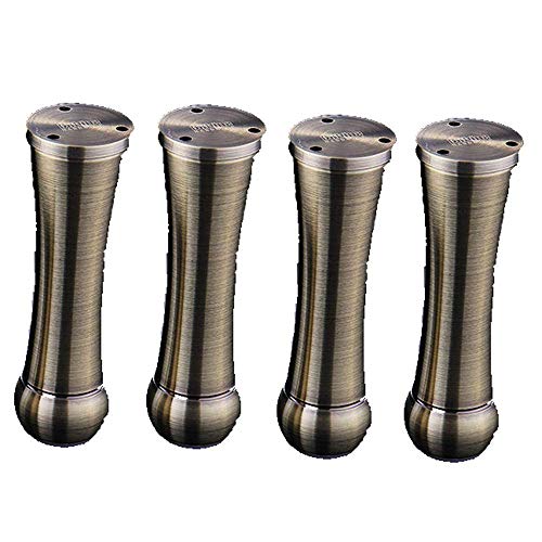 CXEGCCUF Möbelbeine, Metallmöbelfüße, verstellbare Stützbeine, 15 cm Retro-Sofabeine aus Kupfer, Ersatz-Couchtisch, TV-Schrank, Schrankbeine (4 Stück),Bronze,150mm von CXEGCCUF