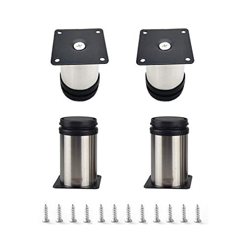 CXEGCCUF Möbelbeine aus Edelstahl, Tischfüße, höhenverstellbar, geeignet für alle Arten von Sofas, Betten, Schränken, Schreibtischen, Stühlen, mit Montageplatte und Schrauben, Beine fest im CXEGCCUF Möbelbeine aus Edelstahl, Tischfüße, höhenverstellbar, geeignet für alle Arten von Sofas, Betten, Schränken, Schreibtischen, Stühlen, mit Montageplatte und Schrauben, Beine fest im von CXEGCCUF