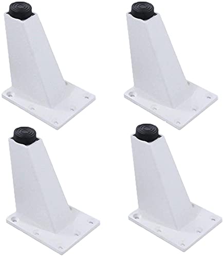 CXEGCCUF Möbelbeine aus Metall, Esstischbeine, Sofabeine, verstellbare Schreibtischfüße, Couchtischbeine, Ersatzfüße, mit Schrauben, für Schränke, Sessel, TV-Ständer, Schrank, 4er-Set, Alum von CXEGCCUF