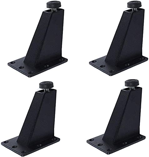 CXEGCCUF Möbelbeine aus Metall, Esstischbeine, Sofabeine, verstellbare Schreibtischfüße, Couchtischbeine, Ersatzfüße, mit Schrauben, für Schränke, Sessel, TV-Ständer, Schrank, 4er-Set, Alum von CXEGCCUF