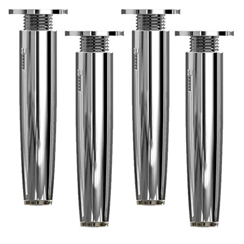 CXEGCCUF Möbelfüße, Metallmöbelbeine, konische Sofabeine aus Aluminiumlegierung, Ersatzmöbelfüße, für Sofa, Tisch, Stuhl, Teekabine, mit Montageplatte, mit Gummifußmatte, Höhenverstellung CXEGCCUF Möbelfüße, Metallmöbelbeine, konische Sofabeine aus Aluminiumlegierung, Ersatzmöbelfüße, für Sofa, Tisch, Stuhl, Teekabine, mit Montageplatte, mit Gummifußmatte, Höhenverstellung von CXEGCCUF