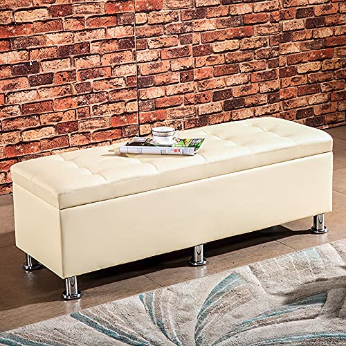 CXEGCCUF Rechteckige Aufbewahrungsbank Eingangsbereich Schuhbank, Modernes Wohnzimmer Schlafzimmer Ottomane Bänke Spielzeugtruhe, Kunstleder Gepolsterte Sofa Fußstütze Aufbewahrung Ottomane von CXEGCCUF