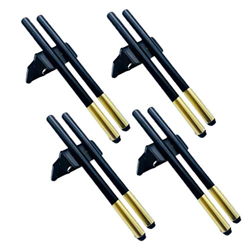 CXEGCCUF Stück Metall-Möbelfüße, doppelte Stützstangenfüße, Möbelbeine, Eisen-Möbelstützbeine, Schlafsofa-Möbel für Betten, Schränke, Tische und andere Möbelfüße (Schwarz + Gold1). von CXEGCCUF