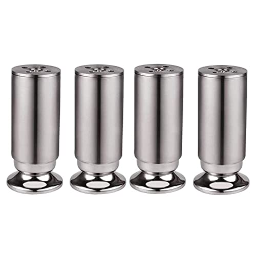 CXEGCCUF Verstellbare Möbelbeine aus Edelstahl, 10,2–20,3 cm, Küchenfüße, robust, 4 Stück, Schrankbeine, Metall-Ersatzbeine für Sofa, Beistelltisch, Couch, Schränke, Regale, 20,3 cm von CXEGCCUF