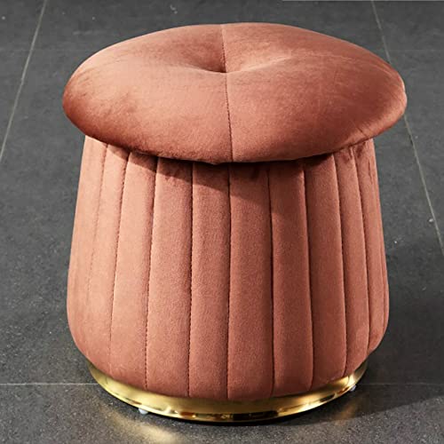 CXEGCCUF Weicher Samt-Kosmetikhocker in Pilzform, runder osmanischer Ruhehocker mit Goldener Basis, moderner Schminkhocker, multifunktionaler Sofa-Fußhocker, 38 x 38 x 35 cm (15 x 15 x 14 Z CXEGCCUF Weicher Samt-Kosmetikhocker in Pilzform, runder osmanischer Ruhehocker mit Goldener Basis, moderner Schminkhocker, multifunktionaler Sofa-Fußhocker, 38 x 38 x 35 cm (15 x 15 x 14 Z von CXEGCCUF