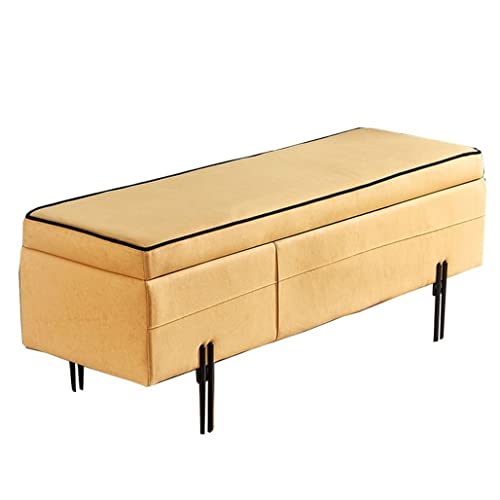 CXEGCCUF Zusammenklappbarer Ottoman mit Stauraum, Schuhwechselhocker, rechteckige Aufbewahrungsbox, Stoff mit Neuer Technologie, Rahmen aus Schmiedeeisen, bequem zum Sitzen, belastbar bis 2 CXEGCCUF Zusammenklappbarer Ottoman mit Stauraum, Schuhwechselhocker, rechteckige Aufbewahrungsbox, Stoff mit Neuer Technologie, Rahmen aus Schmiedeeisen, bequem zum Sitzen, belastbar bis 2 von CXEGCCUF
