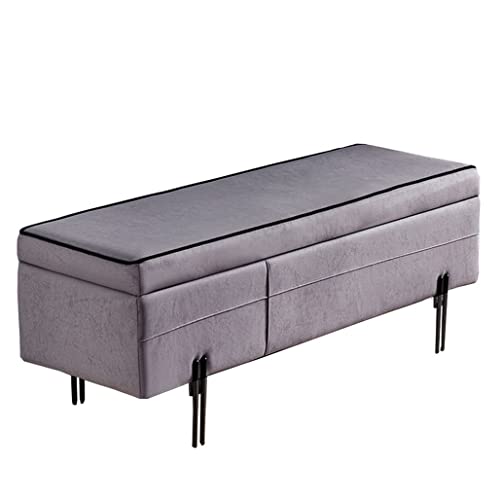 CXEGCCUF Zusammenklappbarer Ottoman mit Stauraum, Schuhwechselhocker, rechteckige Aufbewahrungsbox, Stoff mit Neuer Technologie, Rahmen aus Schmiedeeisen, bequem zum Sitzen, belastbar bis 2 CXEGCCUF Zusammenklappbarer Ottoman mit Stauraum, Schuhwechselhocker, rechteckige Aufbewahrungsbox, Stoff mit Neuer Technologie, Rahmen aus Schmiedeeisen, bequem zum Sitzen, belastbar bis 2 von CXEGCCUF