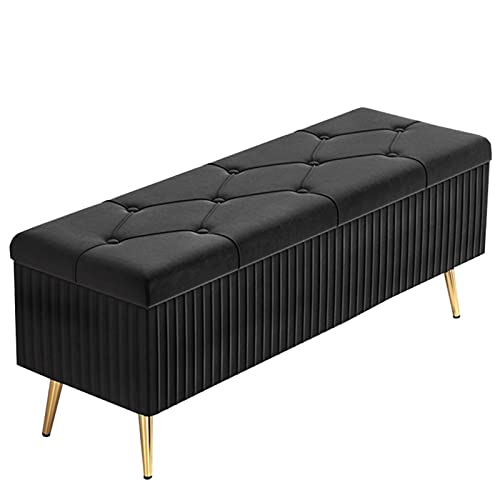 CXEGCCUF Zusammenklappbarer Ottoman mit Stauraum, Schuhwechselhocker aus Samt, mit 4 Metallbeinen, gepolsterter Fußhocker, Spielzeug-Aufbewahrungsbox für Schlafzimmer, Wohnzimmer, Flur, 80 CXEGCCUF Zusammenklappbarer Ottoman mit Stauraum, Schuhwechselhocker aus Samt, mit 4 Metallbeinen, gepolsterter Fußhocker, Spielzeug-Aufbewahrungsbox für Schlafzimmer, Wohnzimmer, Flur, 80 von CXEGCCUF