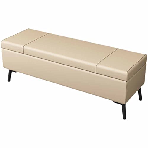 CXEGCCUF Zusammenklappbarer Ottoman mit Stauraum, Schuhwechselhocker für den Eingangsbereich, klappbares Sitzkissen, Sofahocker aus Kunstleder, belastbar bis 150 kg, 80 cm lang, Ottomane (F CXEGCCUF Zusammenklappbarer Ottoman mit Stauraum, Schuhwechselhocker für den Eingangsbereich, klappbares Sitzkissen, Sofahocker aus Kunstleder, belastbar bis 150 kg, 80 cm lang, Ottomane (F von CXEGCCUF