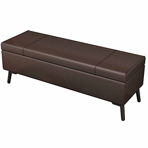CXEGCCUF Zusammenklappbarer Ottoman mit Stauraum, Schuhwechselhocker für den Eingangsbereich, klappbares Sitzkissen, Sofahocker aus Kunstleder, belastbar bis 150 kg, 80 cm lang, Ottomane (F CXEGCCUF Zusammenklappbarer Ottoman mit Stauraum, Schuhwechselhocker für den Eingangsbereich, klappbares Sitzkissen, Sofahocker aus Kunstleder, belastbar bis 150 kg, 80 cm lang, Ottomane (F von CXEGCCUF