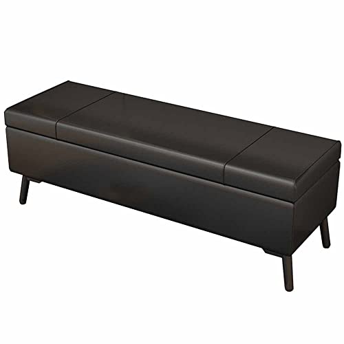 CXEGCCUF Zusammenklappbarer Ottoman mit Stauraum, Schuhwechselhocker für den Eingangsbereich, klappbares Sitzkissen, Sofahocker aus Kunstleder, belastbar bis 150 kg, 80 cm lang, Ottomane (F CXEGCCUF Zusammenklappbarer Ottoman mit Stauraum, Schuhwechselhocker für den Eingangsbereich, klappbares Sitzkissen, Sofahocker aus Kunstleder, belastbar bis 150 kg, 80 cm lang, Ottomane (F von CXEGCCUF