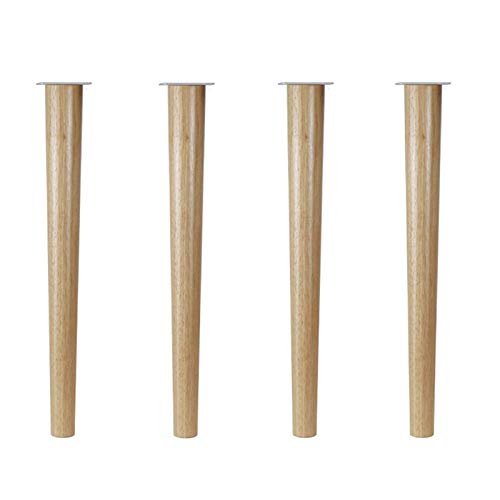 Möbelbeine, konische Sofabeine, Massivholz-Ersatzmöbelfüße, für Couch, TV-Schrank, Ottomane, Stuhl, Bett, Schrank, Couchtisch, Gummiholz, Holzfarbe, 4 Stück (16,2 cm/6,2 cm) von CXEGCCUF