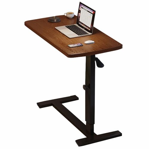 CXFSCD Beistelltisch höhenverstellbar mit Rollen, Computertisch aus Holz, kleiner Überbetttisch auf Rollen, Sofatisch, Tisch, Wohnzimmer, Schlafzimmer (Größe: 45 x 85 cm, Farbe: Walnuss) von CXFSCD