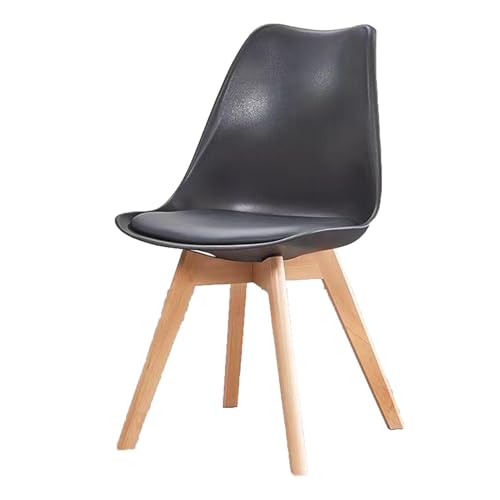 CXFSCD Esszimmerstühle, Sitzfläche Aus Verdicktem Pp Beine Aus Natürlichem Buchenholz Robust Und Langlebig Ergonomisch Schützt Nacken Und Rücken(Size:1,Color:Black) von CXFSCD