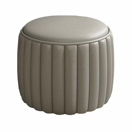 CXFSCD Fußbank, Runder Schuhhocker, Stabil und langlebig, leicht zu reinigen, erhältlich, für Sofas Büros Wohnzimmer(Size:30 * 30CM,Color:grau) von CXFSCD