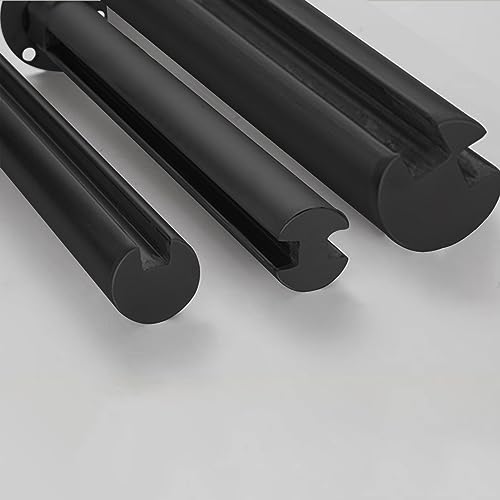 CXGFRGH Glashalterungspfosten for Treppenhandläufe, Glaszaunpfosten for den Innen- und Außenbereich, runde Glaszapfenklemmsäule(Black Corner Post,120cm(47 1/4")) von CXGFRGH