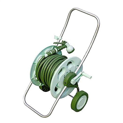 CXGFRGH Wasserschlauchaufbewahrung, Leichter, tragbarer Gartenwagen mit Rädern, Kurbelgriff, mit 8-Funktions-Schlauchdüse und 30 m/100 Fuß 1/2-Zoll-Schlauch CXGFRGH Wasserschlauchaufbewahrung, Leichter, tragbarer Gartenwagen mit Rädern, Kurbelgriff, mit 8-Funktions-Schlauchdüse und 30 m/100 Fuß 1/2-Zoll-Schlauch von CXGFRGH