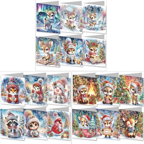 CXINLky 5D DIY Diamond Art Painting Karten, Weihnachten Diamond Art Painting Karten, Diamond Art Painting Karten Geburtstag, Geschenkkarte Feiertags für Familie, Liebhaber,Freunde-18 Stuck-D CXINLky 5D DIY Diamond Art Painting Karten, Weihnachten Diamond Art Painting Karten, Diamond Art Painting Karten Geburtstag, Geschenkkarte Feiertags für Familie, Liebhaber,Freunde-18 Stuck-D von CXINLky