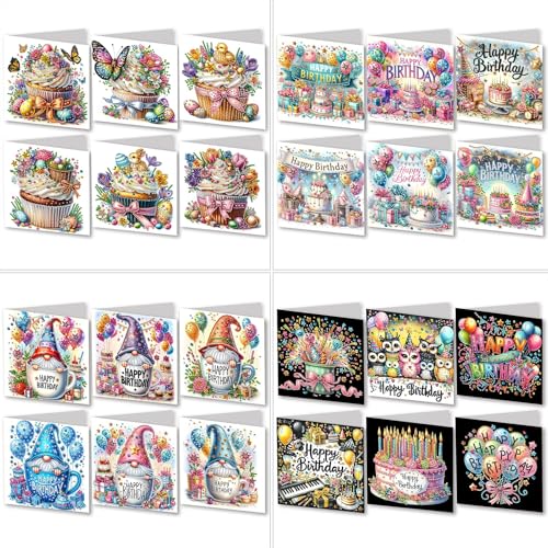 CXINLky 5D DIY Diamond Art Painting Karten Ostern, 2025 Neu Diamond Art Painting Karten, 6 Stuck Diamond Art Geburtstagskarten, Osternkarte Feiertags für Freunde-4 Stuck-B CXINLky 5D DIY Diamond Art Painting Karten Ostern, 2025 Neu Diamond Art Painting Karten, 6 Stuck Diamond Art Geburtstagskarten, Osternkarte Feiertags für Freunde-4 Stuck-B von CXINLky