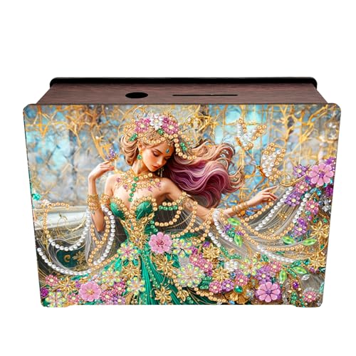 CXINLky 5D Diamond Art Painting Spardose, Diamant Painting Sparbüchse aus Holz, Diamant Painting Fortune Box Ankreuzen Sparbox Geldsparbox Cash Box-10-Dame CXINLky 5D Diamond Art Painting Spardose, Diamant Painting Sparbüchse aus Holz, Diamant Painting Fortune Box Ankreuzen Sparbox Geldsparbox Cash Box-10-Dame von CXINLky