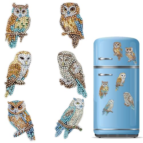 CXINLky DIY Diamond Art Painting Kühlschrankmagnete, Eule Diamant Malerei Kühlschrank Magnete Kits Heimdekoration für Kühlschrank, Whiteboard, Magnettafel, Pinnwand-07 CXINLky DIY Diamond Art Painting Kühlschrankmagnete, Eule Diamant Malerei Kühlschrank Magnete Kits Heimdekoration für Kühlschrank, Whiteboard, Magnettafel, Pinnwand-07 von CXINLky