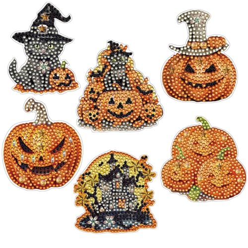 CXINLky DIY Diamond Art Painting Kühlschrankmagnete, Kreatives Diamant Malerei Kühlschrank Magnete Kits Home Dekoration für Whiteboard, Pinnwand, Kühlschrank, Magnettafel-11-Halloween Kürbis CXINLky DIY Diamond Art Painting Kühlschrankmagnete, Kreatives Diamant Malerei Kühlschrank Magnete Kits Home Dekoration für Whiteboard, Pinnwand, Kühlschrank, Magnettafel-11-Halloween Kürbis von CXINLky
