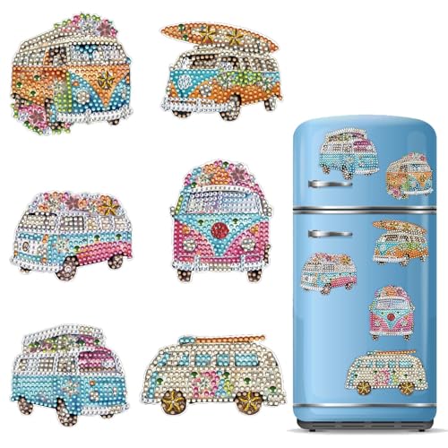 CXINLky DIY Diamond Art Painting Kühlschrankmagnete, Kreatives Diamant Malerei Kühlschrank Magnete Kits Home Dekoration für Whiteboard, Pinnwand, Kühlschrank, Magnettafel-31-Bus CXINLky DIY Diamond Art Painting Kühlschrankmagnete, Kreatives Diamant Malerei Kühlschrank Magnete Kits Home Dekoration für Whiteboard, Pinnwand, Kühlschrank, Magnettafel-31-Bus von CXINLky