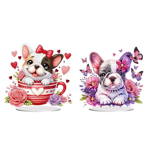 CXINLky DIY Diamond Art Painting Tisch Deko, Niedlich 5D Diamant Painting Tier Tischdeko, Diamant Malerei Stehend Kunst Set, Geschenke für Anfänger Zuhause,Büro Dekoration-2 Stuck-A CXINLky DIY Diamond Art Painting Tisch Deko, Niedlich 5D Diamant Painting Tier Tischdeko, Diamant Malerei Stehend Kunst Set, Geschenke für Anfänger Zuhause,Büro Dekoration-2 Stuck-A von CXINLky