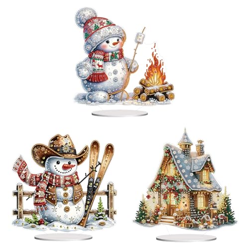 CXINLky DIY Diamond Art Painting Tisch Weihnachten Deko, 5D Diamant Art Painting Tischdeko, Diamant Malerei Stehend Kunst Set, Geschenke Dekorative Weihnachten Ornamente-3 Stuck-B CXINLky DIY Diamond Art Painting Tisch Weihnachten Deko, 5D Diamant Art Painting Tischdeko, Diamant Malerei Stehend Kunst Set, Geschenke Dekorative Weihnachten Ornamente-3 Stuck-B von CXINLky