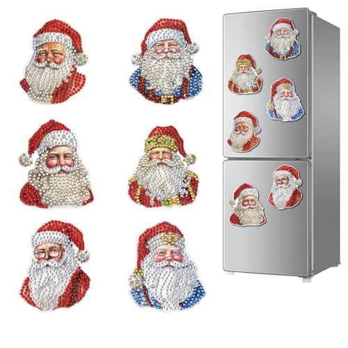 CXINLky DIY Diamond Art Painting Weihnachtsmann Kühlschrankmagnete, PVC Diamant Malerei Kühlschrank Magnete Kits Home Dekoration für Whiteboard, Pinnwand, Kühlschrank, Magnettafel-08 CXINLky DIY Diamond Art Painting Weihnachtsmann Kühlschrankmagnete, PVC Diamant Malerei Kühlschrank Magnete Kits Home Dekoration für Whiteboard, Pinnwand, Kühlschrank, Magnettafel-08 von CXINLky