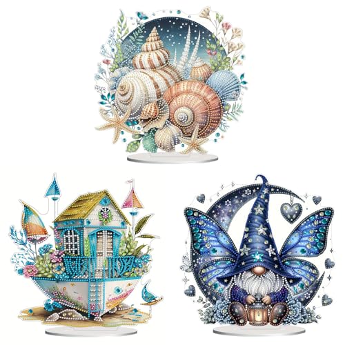 CXINLky DIY Diamond Art Tisch Deko, 5D Diamant Art Painting Tier Tischdeko, Diamant Malerei Stehend Kunst Set, Ornamente Geschenke Handgemachte Dekorative Ornamente-3 Stuck-B CXINLky DIY Diamond Art Tisch Deko, 5D Diamant Art Painting Tier Tischdeko, Diamant Malerei Stehend Kunst Set, Ornamente Geschenke Handgemachte Dekorative Ornamente-3 Stuck-B von CXINLky