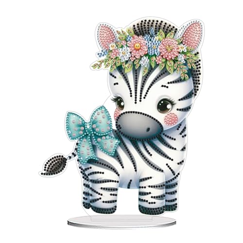 CXINLky DIY Diamond Painting Tier Tisch Deko, 5D Diamant Painting Tier Tischdeko, Kreativ Diamant Malerei Stehend Kunst Set für Anfänger Hausgeschenk Deko-07-Zebra CXINLky DIY Diamond Painting Tier Tisch Deko, 5D Diamant Painting Tier Tischdeko, Kreativ Diamant Malerei Stehend Kunst Set für Anfänger Hausgeschenk Deko-07-Zebra von CXINLky