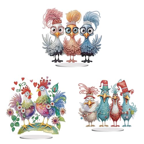 CXINLky DIY Diamond Painting Tisch Deko, 5D Diamant Painting Tier Tischdeko, Kreativ Diamant Painting Ornamente Geschenke für Anfänger Zuhause,Büro Dekoration-3 Stuck CXINLky DIY Diamond Painting Tisch Deko, 5D Diamant Painting Tier Tischdeko, Kreativ Diamant Painting Ornamente Geschenke für Anfänger Zuhause,Büro Dekoration-3 Stuck von CXINLky