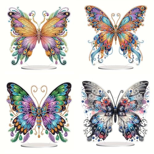 CXINLky DIY Diamond Painting Tisch Deko, 5D Diamant Painting Tischdeko, Diamant Malerei Stehend Kunst Set, Ornamente Geschenke Handgemachte Dekorative Ornamente-4 Stuck-B CXINLky DIY Diamond Painting Tisch Deko, 5D Diamant Painting Tischdeko, Diamant Malerei Stehend Kunst Set, Ornamente Geschenke Handgemachte Dekorative Ornamente-4 Stuck-B von CXINLky