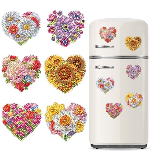 CXINLky Diamond Art Painting Kühlschrankmagnete, DIY Diamant Malerei Kühlschrank Magnete Kits Home Dekoration für Kühlschrank, Magnettafel, Pinnwand, Whiteboard-01-Blume CXINLky Diamond Art Painting Kühlschrankmagnete, DIY Diamant Malerei Kühlschrank Magnete Kits Home Dekoration für Kühlschrank, Magnettafel, Pinnwand, Whiteboard-01-Blume von CXINLky