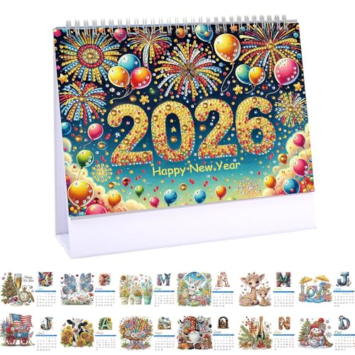 CXINLky Diamond Art Painting Tischkalender 2026, Diamond Art Weihnachten Schreibtisch Kalender mit Aufsteller, Tischkalender mit To-Do-Liste auf der Rückseite-12-2026 CXINLky Diamond Art Painting Tischkalender 2026, Diamond Art Weihnachten Schreibtisch Kalender mit Aufsteller, Tischkalender mit To-Do-Liste auf der Rückseite-12-2026 von CXINLky