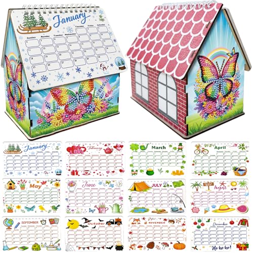 CXINLky Diamond Art Painting Tischkalender mit Aufbewahrungsbox, Diamond Art Weihnachten Haus Kalender Schmuckkästchen Aufbewahrungsbox Holz Organizer Geschenkbox-02 CXINLky Diamond Art Painting Tischkalender mit Aufbewahrungsbox, Diamond Art Weihnachten Haus Kalender Schmuckkästchen Aufbewahrungsbox Holz Organizer Geschenkbox-02 von CXINLky