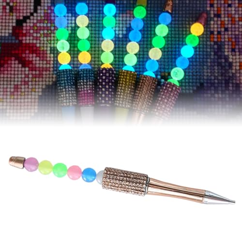 CXINLky Diamond Painting Stift, Leuchtend 5D Diamond Painting Zubehör Stift Stickspitze Diamond Malstift Set für Nagel Edelsteine Kristall Nagelkunst Handwerk Diamant Malstift-Roségold von CXINLky