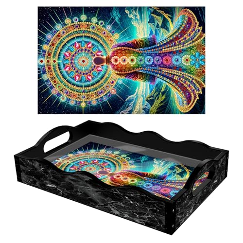DIY Diamond Art Painting Serviertablett, Diamant Malerei Crystal Art tablett Rechteckig Küchentablett aus ABS, Diamond Art Painting Tray Geschenk-11-Mandala DIY Diamond Art Painting Serviertablett, Diamant Malerei Crystal Art tablett Rechteckig Küchentablett aus ABS, Diamond Art Painting Tray Geschenk-11-Mandala von CXINLky