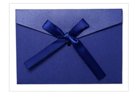Einladungskarten Hochzeit 10 Stück Vintage schillernde Papierumschläge for Briefe, Versandtaschen-Set, Kraft-Briefumschläge for Hochzeitseinladungen, Geschenkpostkarten (Color : Short-blue) von CXJSHDP